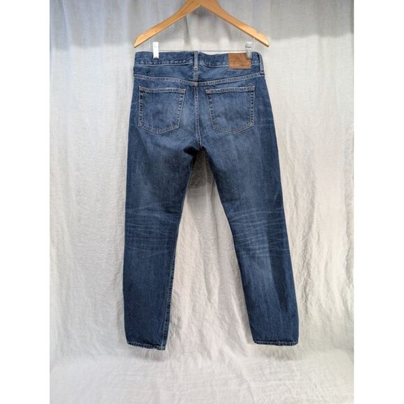 Madewell women's W31 L 32 slim dark wash denim jeans 100% cotton mid rise O9 - Picture 4 of 10